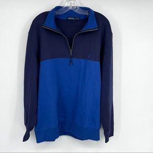 Men’s Nautica quarter zip pullover fleece sweater
